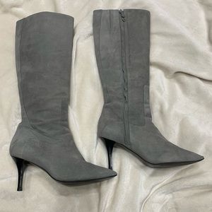 COLE HAAN Nike Air Gray Suede Heeled Boots 7B